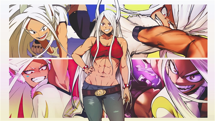 Mirko from My Hero Academia in Dynamic Action Poses 4K