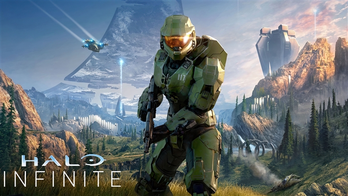 Halo Infinite Master Chief in Scenic Landscape 4K