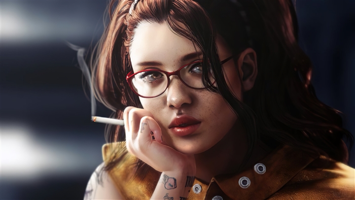 Nico from Devil May Cry 5 Smoking 4K