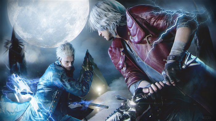 Dante and Vergil Duel in Devil May Cry 5 4K