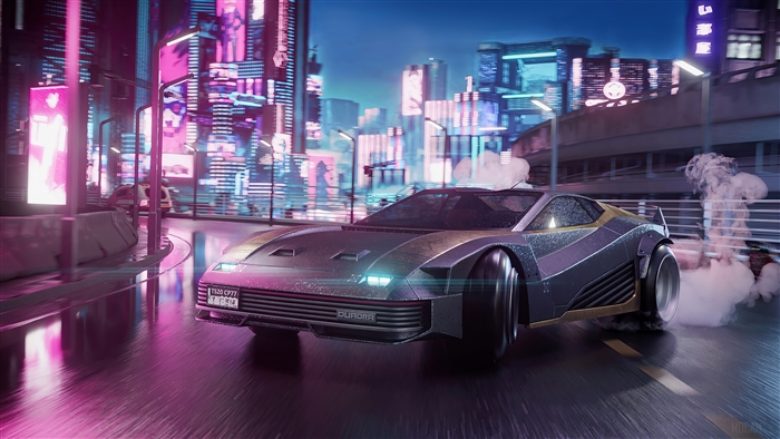 Quadra Turbo R 4K car in Cyberpunk 2077