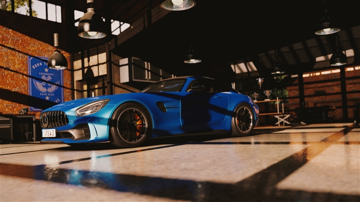 Blue Mercedes-AMG GT R in Project CARS 3 4K
