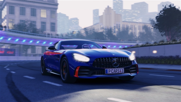 Blue Mercedes-AMG GT R in Project CARS 3 4K