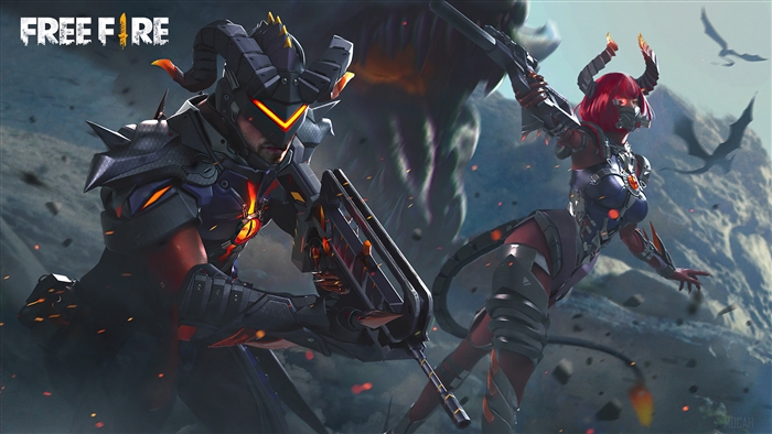 Free Fire 4K: Demon-themed characters and dragons