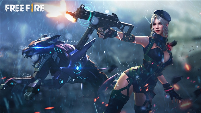 Garena Free Fire Laura with Mech Panther 4K