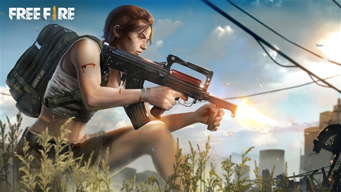 Girl with rifle in Garena Free Fire 4K