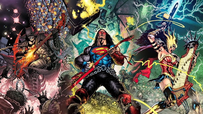 Dark Nights Death Metal Batman, Superman, and Wonder Woman