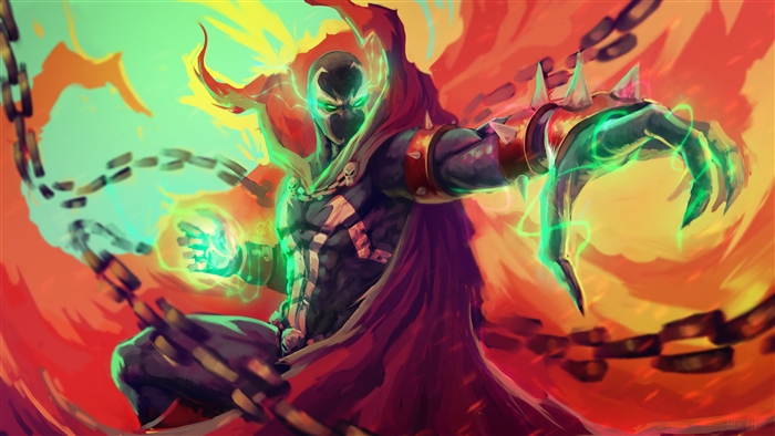 Spawn from Comics with Chains 4K