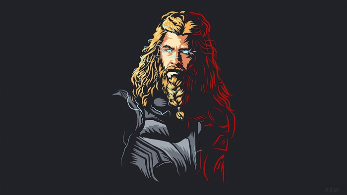 Thor from Marvel Comics Minimalist 4K