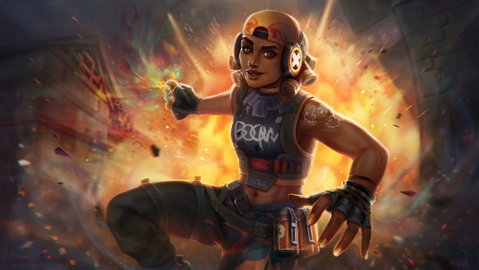 Raze from Valorant with Explosive Action 4K