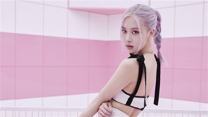 Rose from BLACKPINK in Pink and White Setting 4K