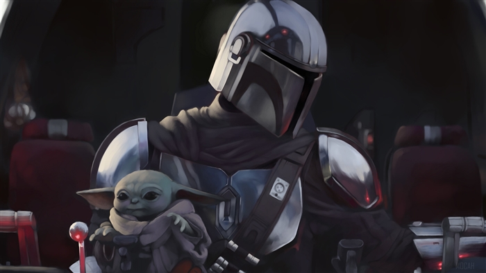 The Mandalorian and Grogu from The Mandalorian 4K