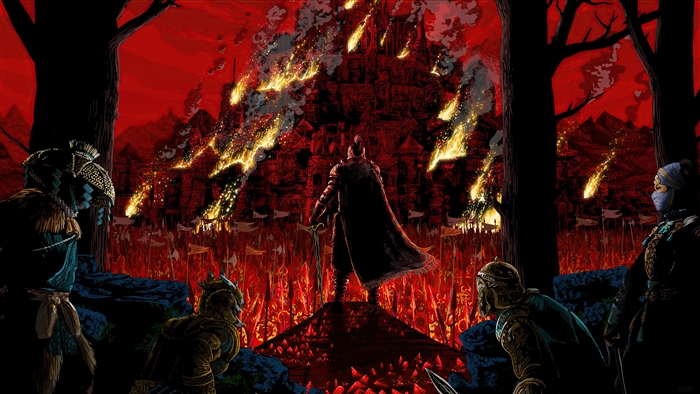For Honor Warmonger army in burning castle 4K