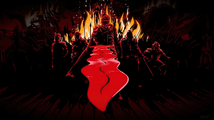 For Honor Warmonger with red carpet and fire