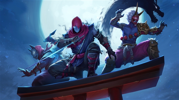 Aragami 2 characters in front of a moon