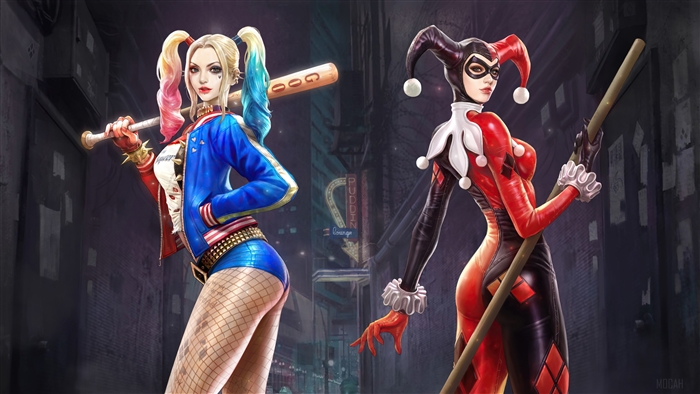Harley Quinn in Classic and Modern Costume 4K