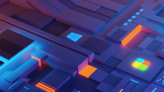 Windows 10X Abstract Digital Art in 4K