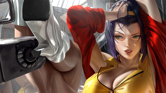 Faye Valentine in Dynamic Pose from Cowboy Bebop 4K