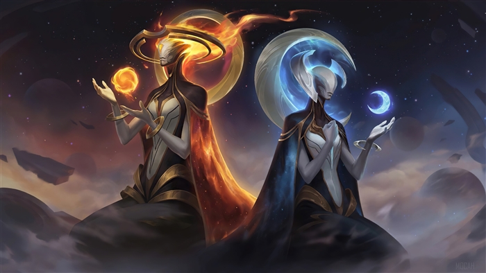 The Golden Sister and The Silver Sister from Legends of Runeterra 4K
