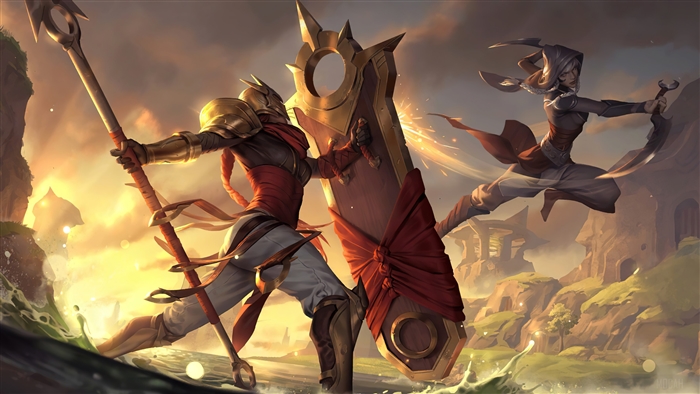 Solari Shieldbearer from Legends of Runeterra 4K
