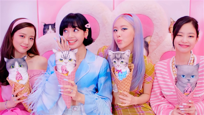 BLACKPINK Ice Cream Themed 4K Image