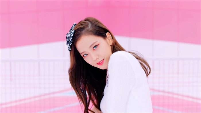 Jisoo from BLACKPINK in Pink Ice Cream Theme 4K