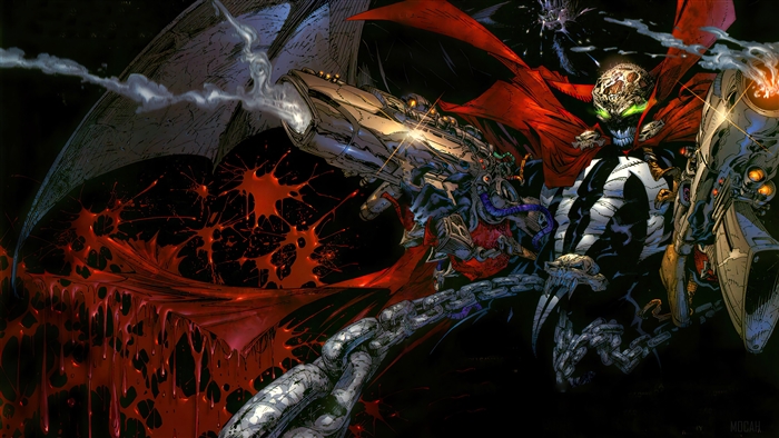 Spawn with a large weapon and red cape