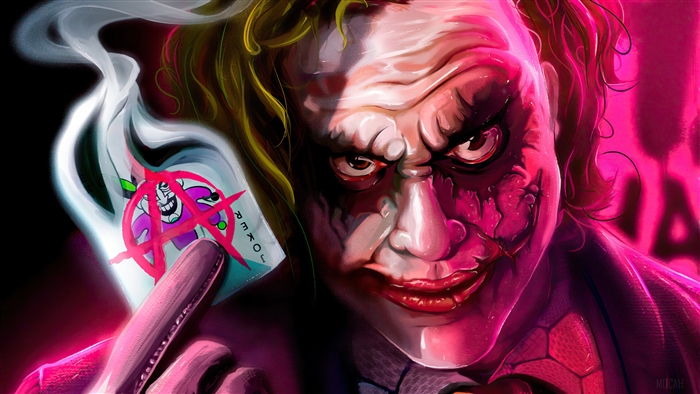 Joker 4K Digital Art Featuring Heath Ledger