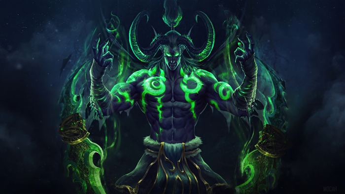 Illidan Stormrage Glowing 4K Art