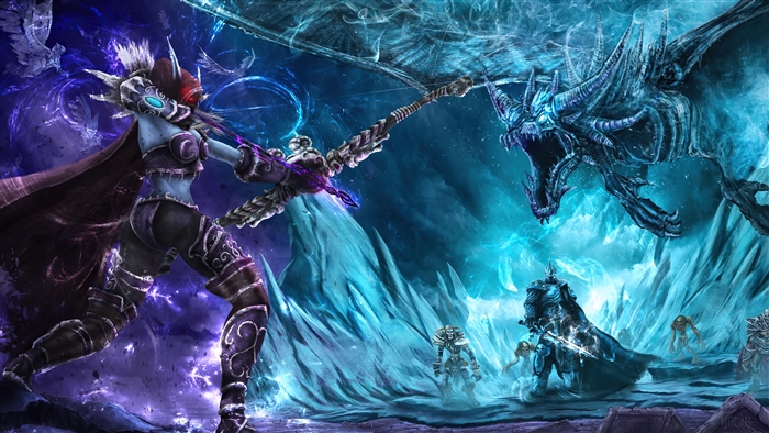 Sylvanas Windrunner vs Lich King WoW 4K Battle