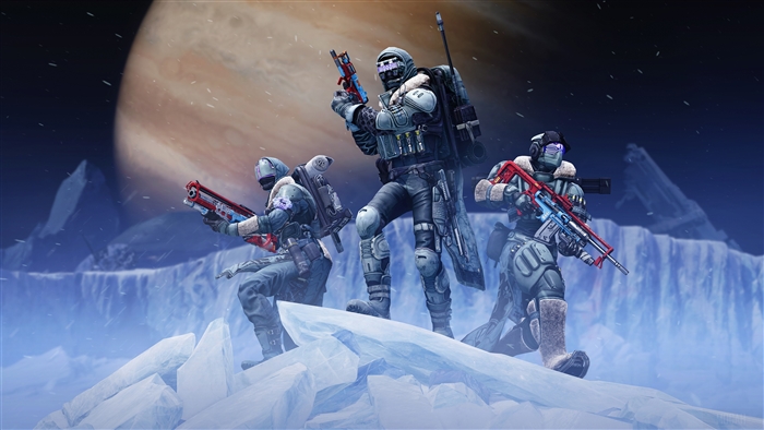 Guardians from Destiny 2 Beyond Light on icy planet