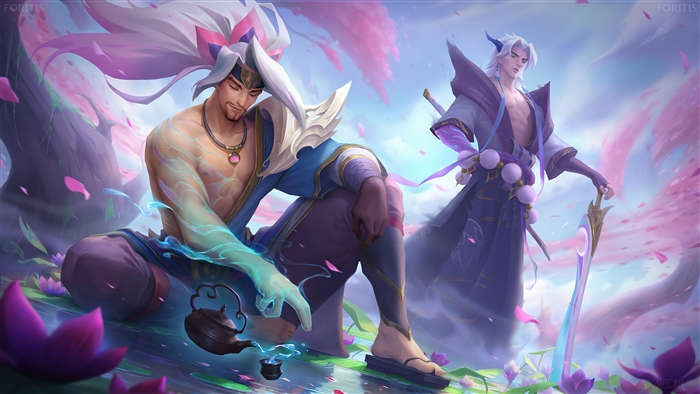Yone and Yasuo Spirit Blossom 4K Art
