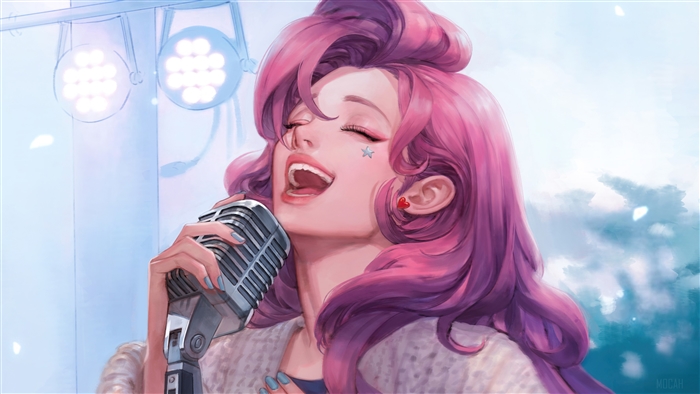 Seraphine from League of Legends singing 4K