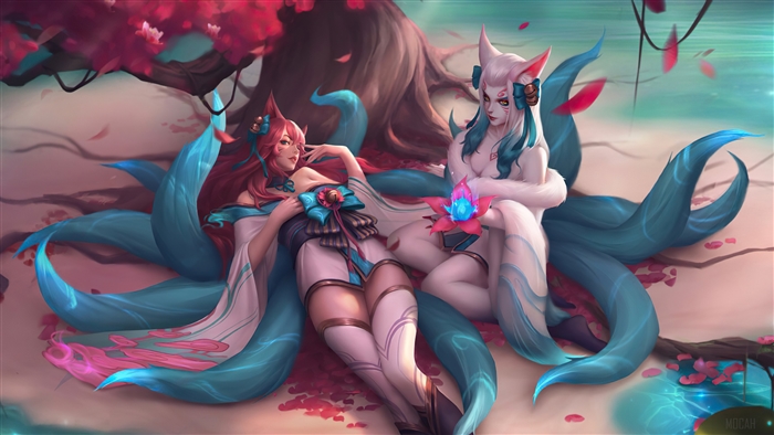 Ahri Spirit Blossom 4K Artwork from League of Legends