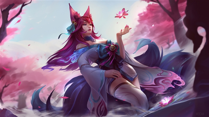 Ahri, Spirit Blossom, League of Legends, LoL, Video Game 4k, HD ...