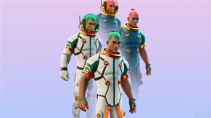 Fortnite characters in astronaut outfits