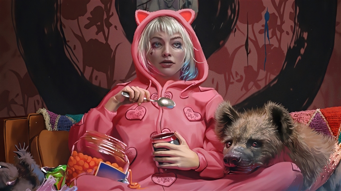 Harley Quinn with Hyenas from Birds of Prey 4K