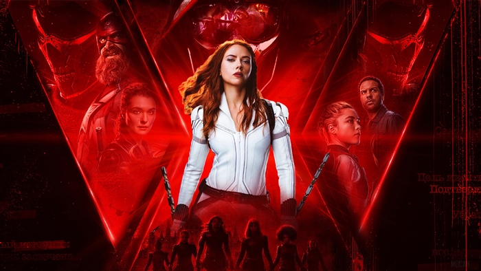 Black Widow Scarlett Johansson in White Suit 4K