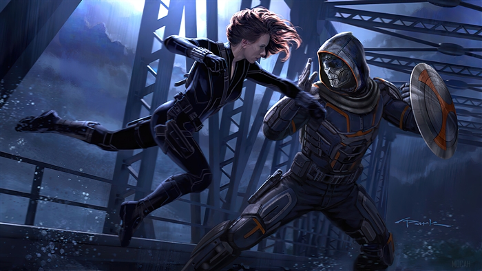Black Widow vs Taskmaster Intense 4K Action