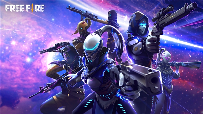 Garena Free Fire characters in space