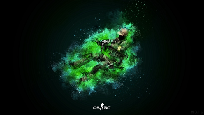 CS:GO Soldier surrounded by green energy