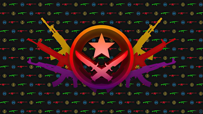 Counter-Strike: Global Offensive guns and emblem 4K