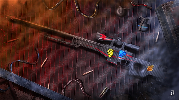 CSGO AWP Sniper Rifle with Stickers 4K