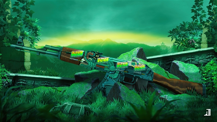 CSGO AK-47 with Katowice 2016 stickers