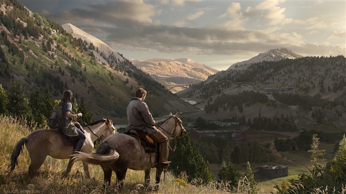 Joel and Ellie in The Last of Us Part II 4K Landscape
