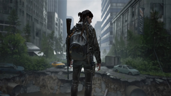 Ellie Standing Near Sinkhole in The Last of Us Part II 4K