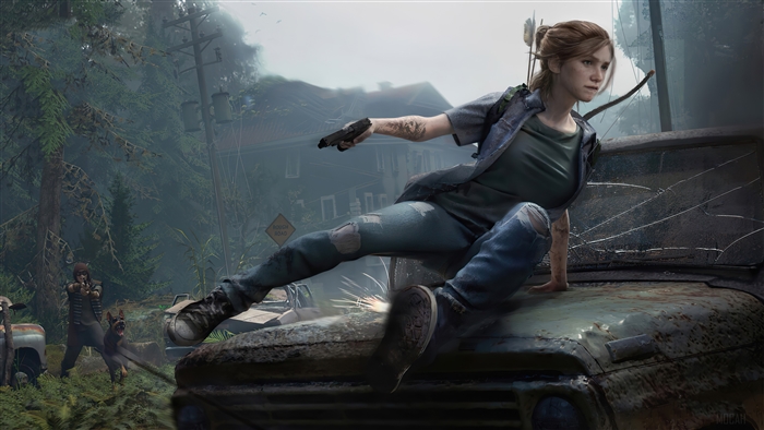 Ellie from The Last of Us Part II in Action 4K