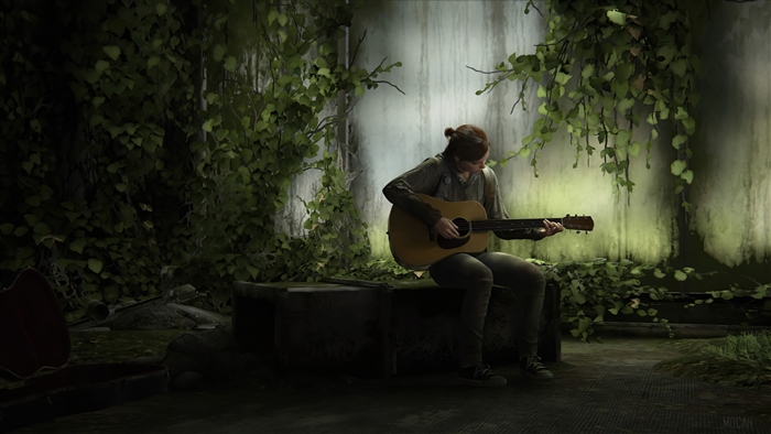 Ellie Playing Guitar in The Last of Us Part 2 4K