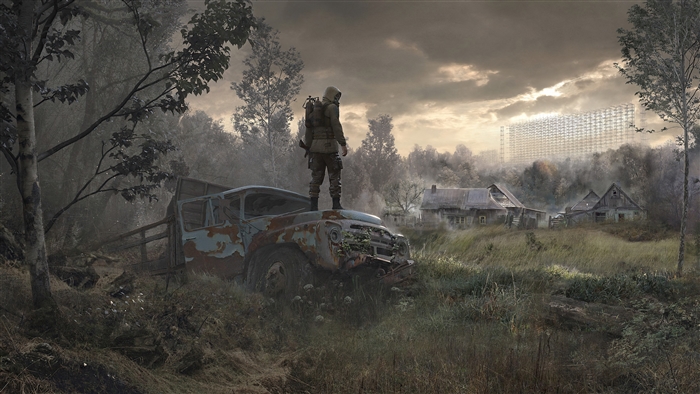 S.T.A.L.K.E.R. 2 Lone Figure on Rusted Truck 4K