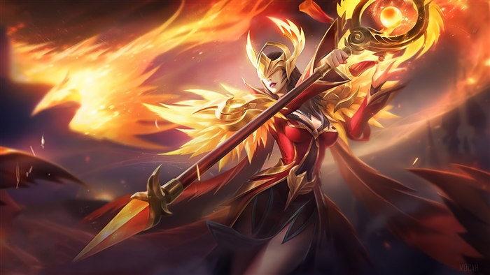 Pharsa Empress Phoenix Skin Mobile Legends 4K